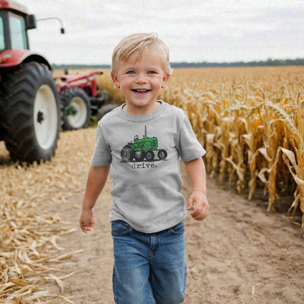 Drive Green Tractor Farm Boys Country Western Apparel Kids