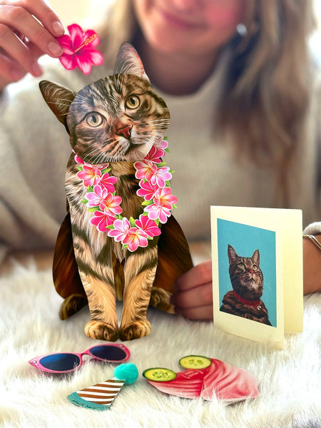 Brown Tabby Pop-up w/Card