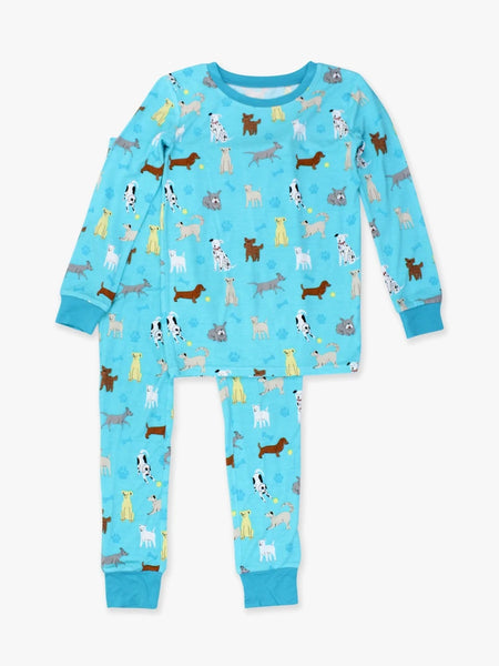 Puppy Playtime LS Pajama Set Blue