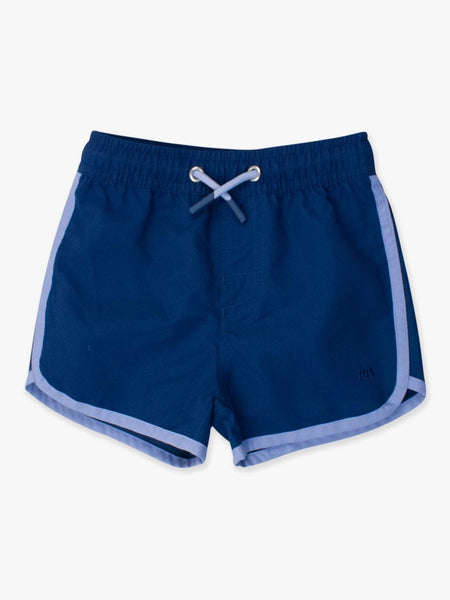 Navy Dolphin Swim Trunks