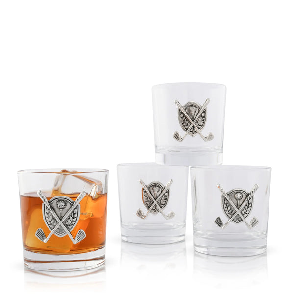Golf Ball Glasses Set of 4