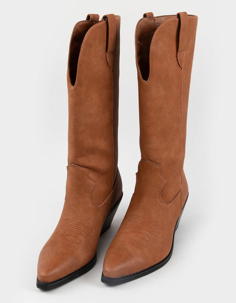 Bodhi Western Boots Cognac - Little Jill & Co.
