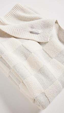 Barefoot Dreams Checkered Throw Gray-Cream