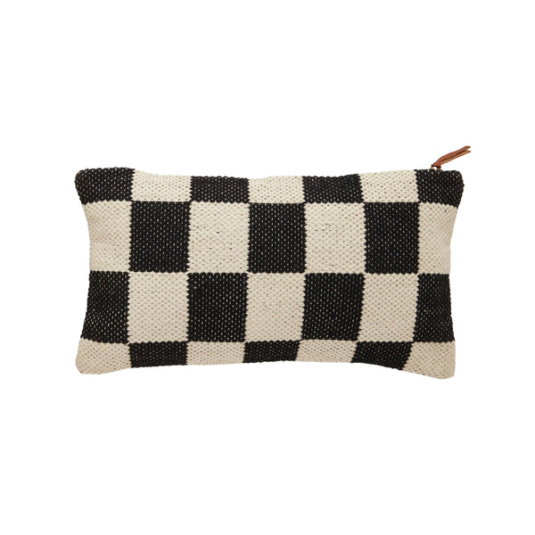 Lumbar Dhurrie Check Pillow
