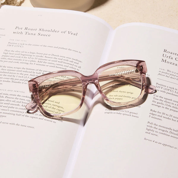 Ava Light Pink Crystal Blue Light Readers