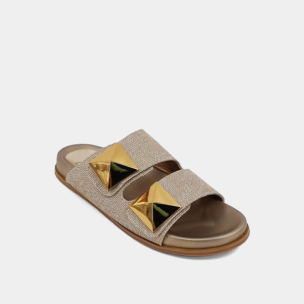 Gold Woven Bernarda Slide