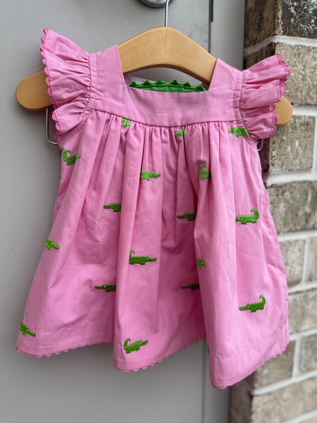 Alligator Empire Dress - Little Jill & Co.