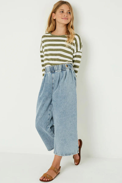 Tween Light Denim Cropped Pants