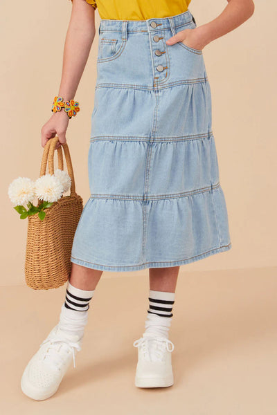 Long Denim Skirt