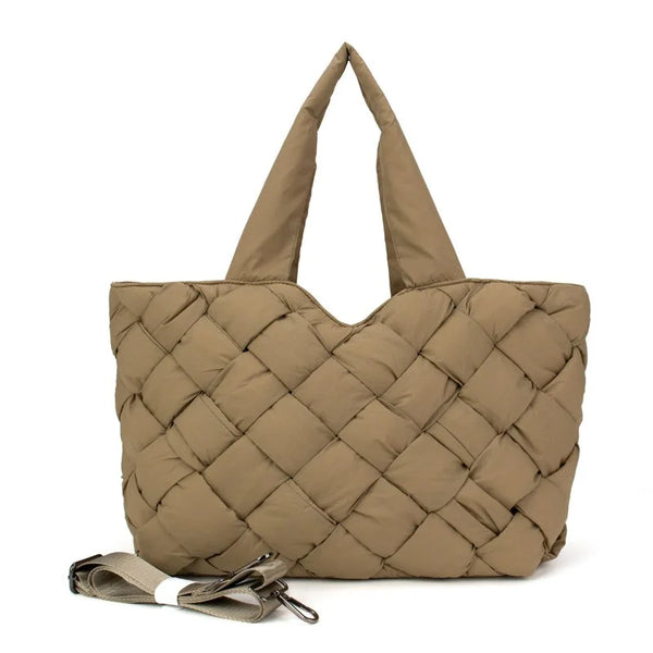 Cloud Woven Tote in Sedona Beige