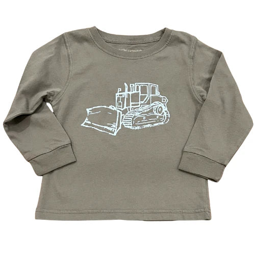 LS Gray w/ Blue Bulldozer Tee