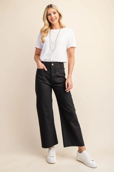 Ankle Cropped Pants Black