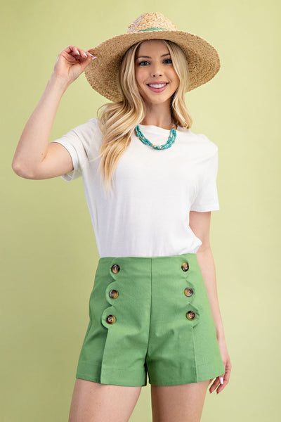 Sailor Style Shorts Green