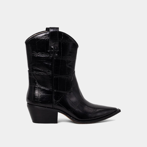 ZOUZOU Black Croco Western Boot