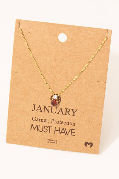 Birthstone Pendant Necklace