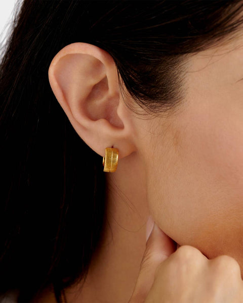 Ciana Snake Huggie Hoop Earrings