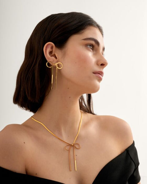 Amelie Bow Oversized Earrings