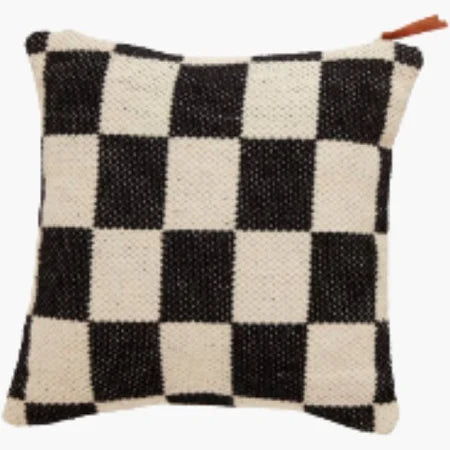Square Dhurrie Check Pillow
