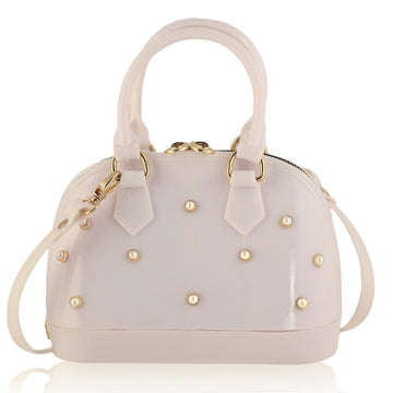 Blush White Cate with Pearls
