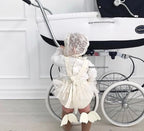 Lace baby bonnet (one size)
