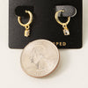 Gold Dipped Mini Rhinestone Huggie Earrings