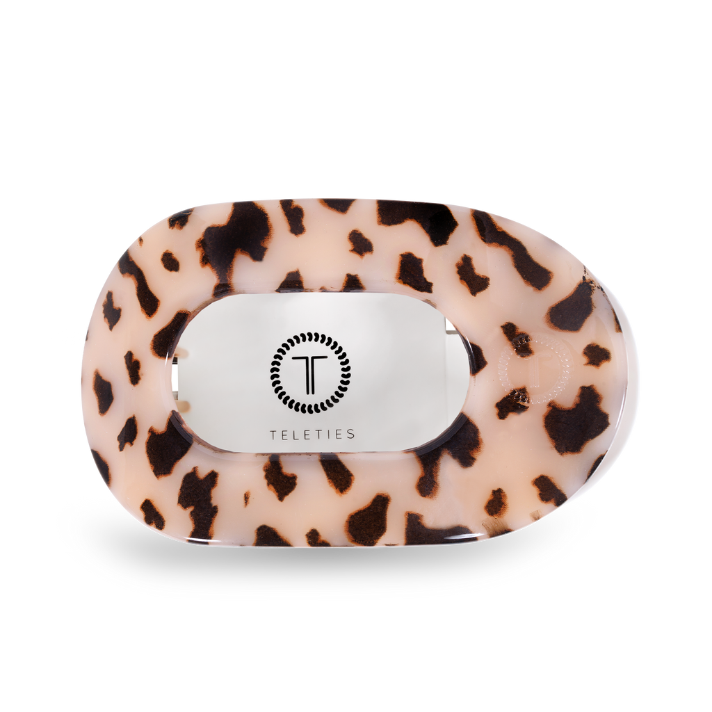 Round Flat Hair Clip | Large | Blonde Tortoise - Little Jill & Co.