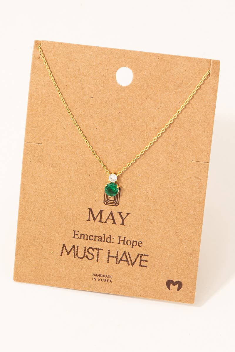 Birthstone Pendant Necklace