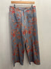 Floral pattern mid-rise ankle-length pants