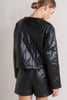 A quilted faux leather jacket - FJ1308