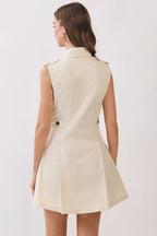 Sleeveless Trench Design Mini Dress