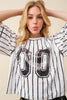Game Day Tunic Top White/Black - Little Jill & Co.