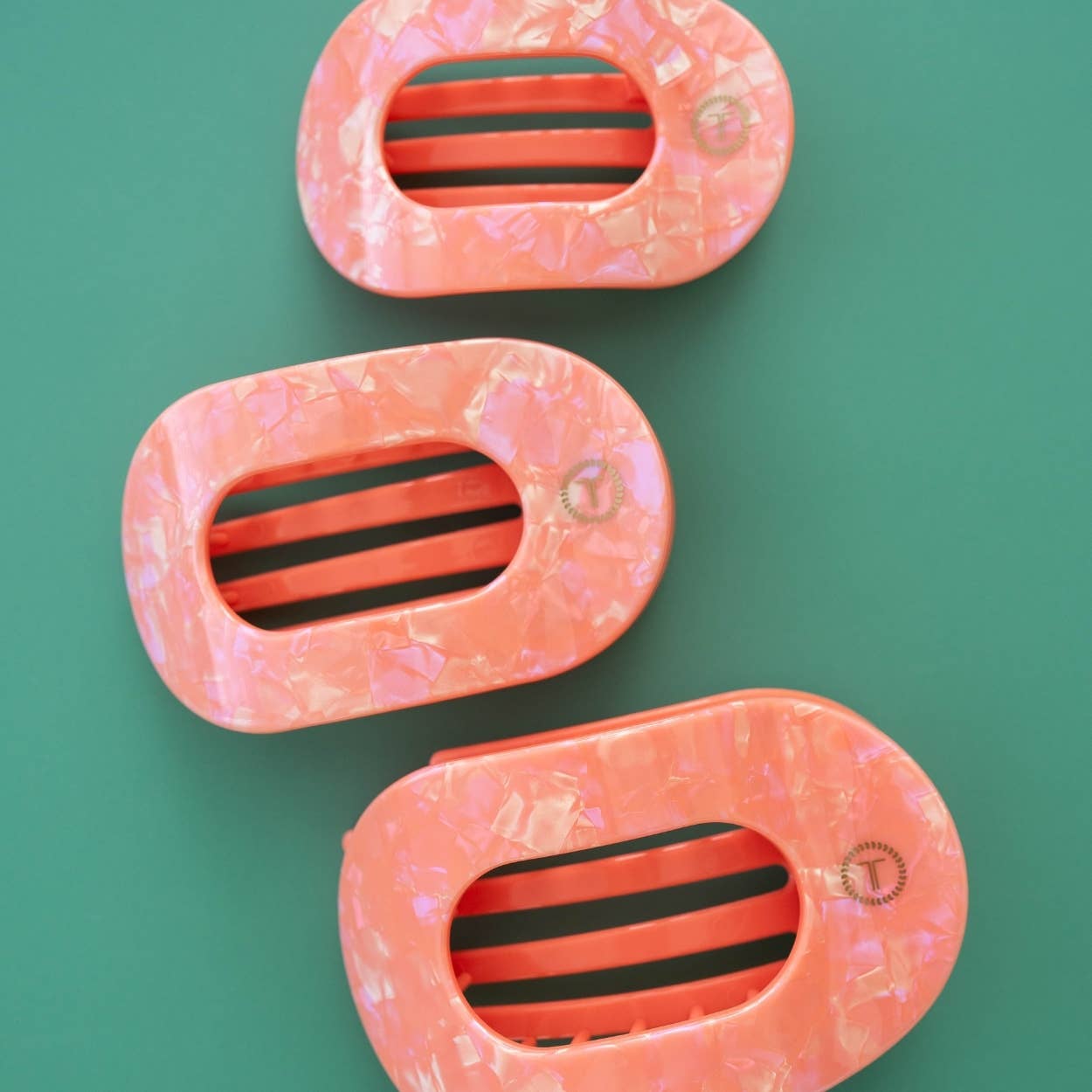 Flat Round Hair Clip | Large | Dreamsicle - Little Jill & Co.