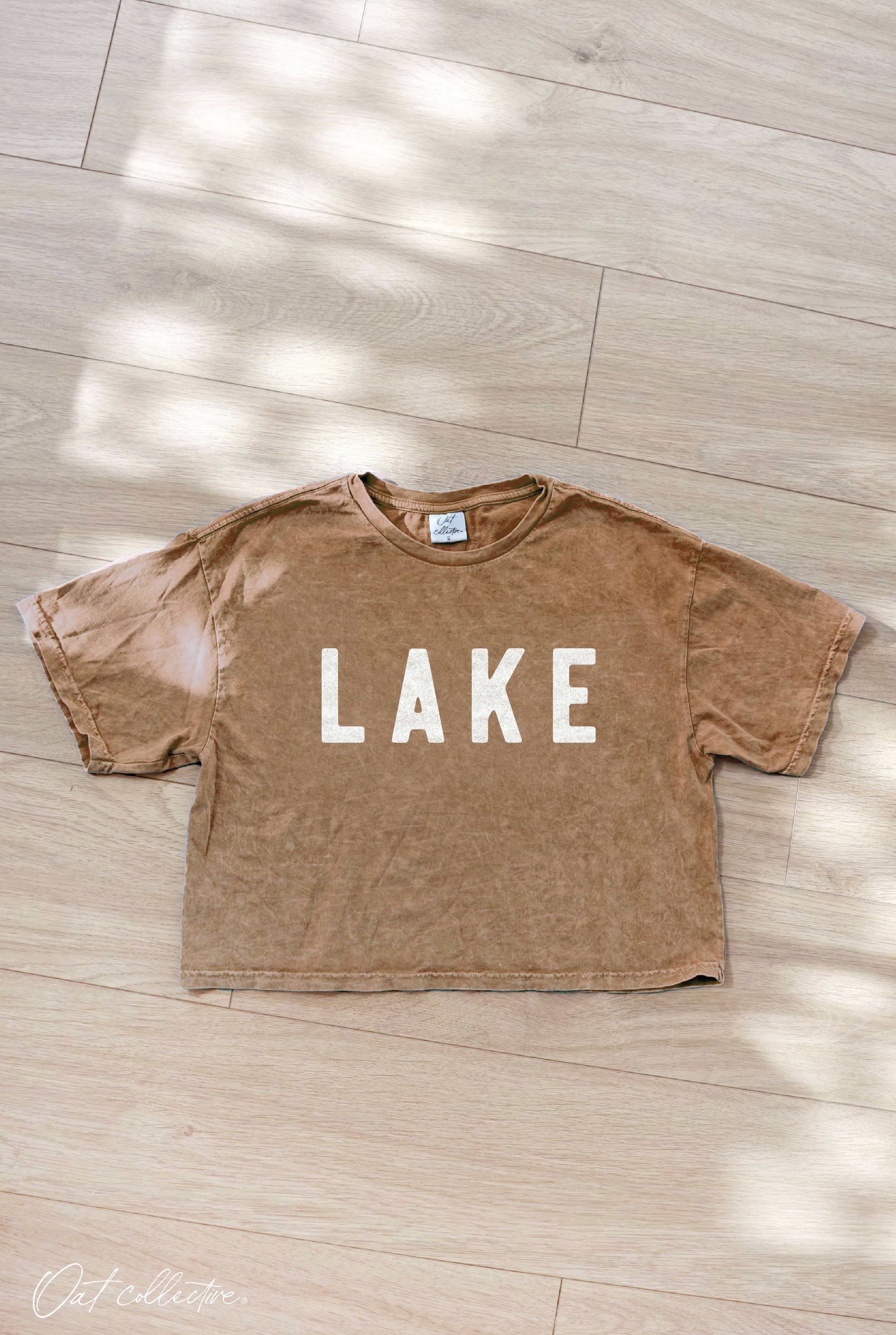 LAKE Cropped Mineral Graphic Top
