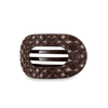 Flat Round Hair Clip | Medium | Truly Taupe Quilted