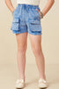 Girls Garment Washed Cargo Patch Pocket Set
