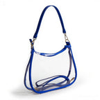 Sara Large Clear Purse - Royal Blue