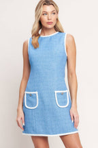 A solid woven mini dress - ID23498
