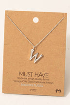 Gold Dipped Bubble Letter Pendant Necklace