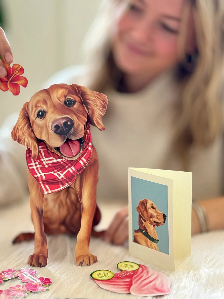 Golden Retriever Pop-up w/Card