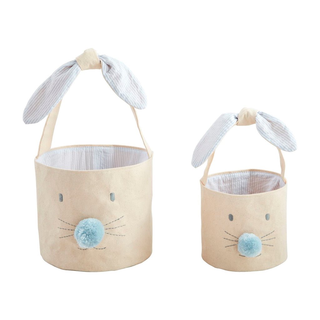 Blue Bunny Face Easter Basket LG