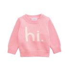 Hi Baby Girl Sweater - Little Jill & Co.