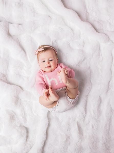 Hi Baby Girl Sweater - Little Jill & Co.
