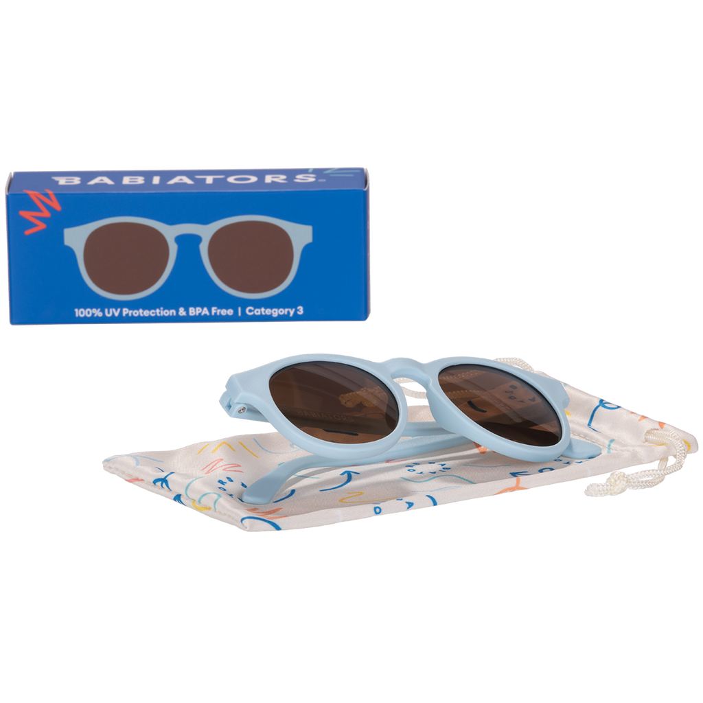 Baby and Kids Baby Blue Keyhole sunglasses with Amber Lens