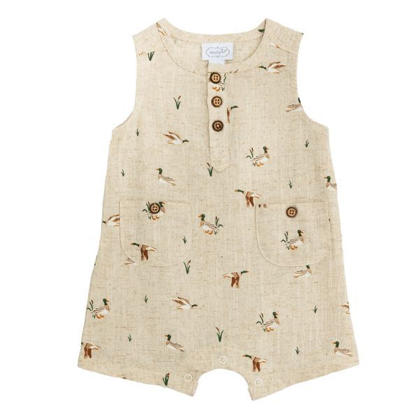 Duck Print Shortall - Little Jill & Co.