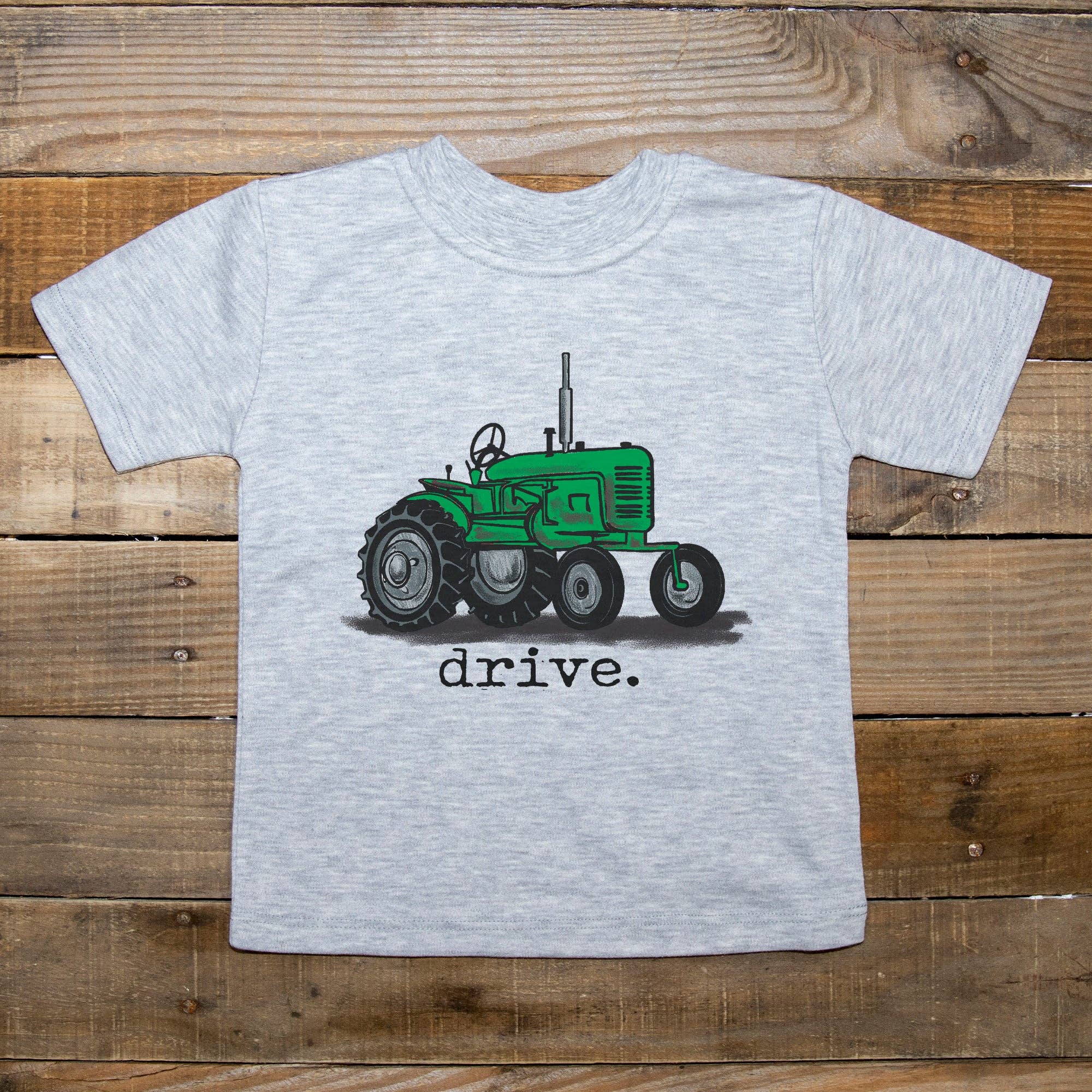 Drive Green Tractor Farm Boys Country Western Apparel Kids