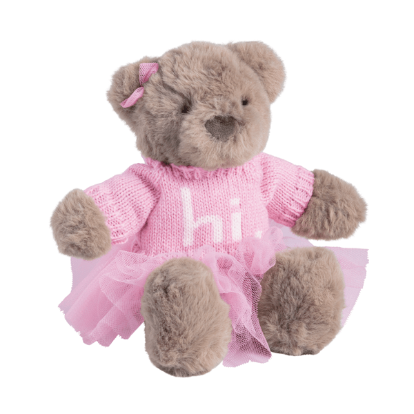 Plush Hi Baby Pink Bear - Little Jill & Co.