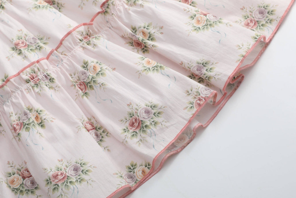 Heritage Custom Rose Layered Ruffle Dress