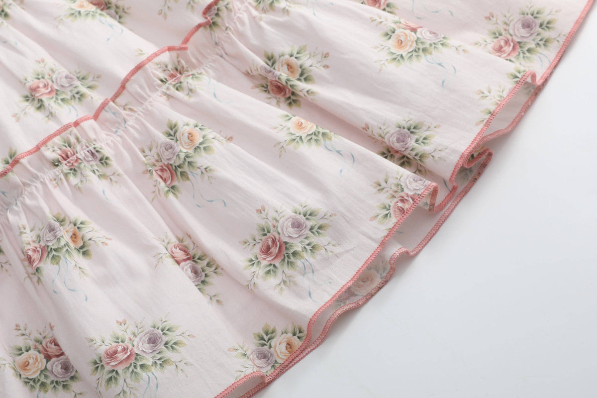 Heritage Custom Rose Layered Ruffle Dress