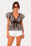 V Neck Bubble Top