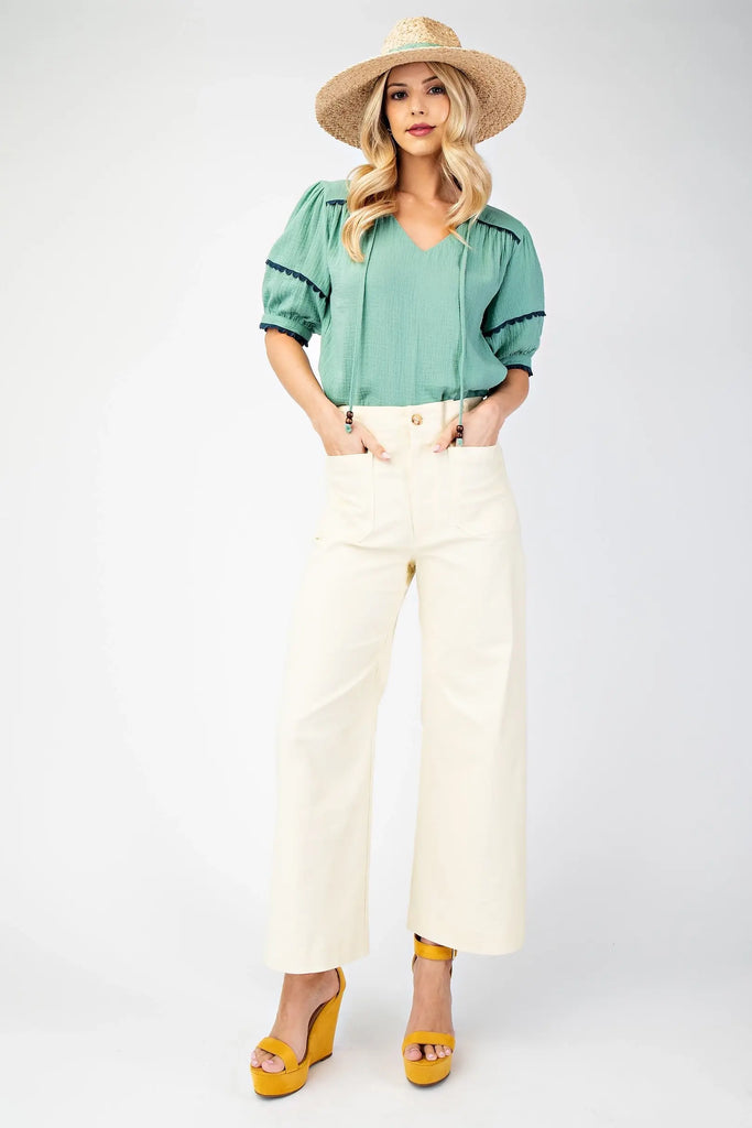 Ankle Cropped Pants Honey